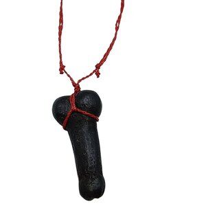 Jiwaya Natural Stone Necklace Handmade Rustic Macrame Amulet